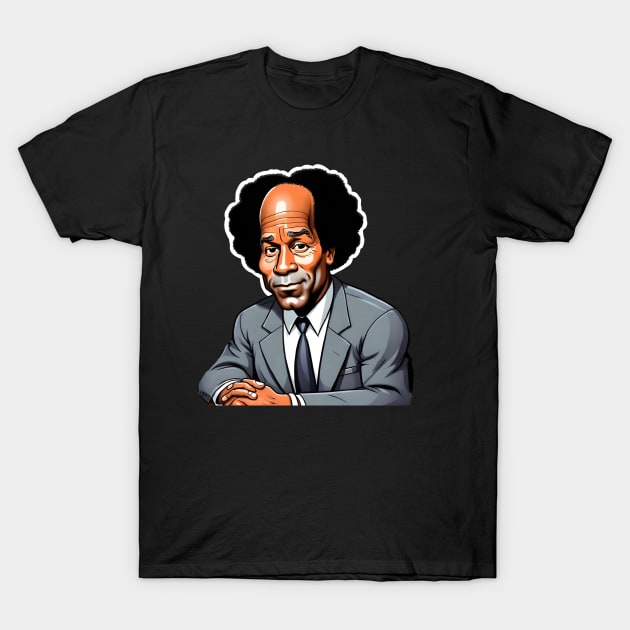 Gentelman OJ Simpson Cartoon with grey suit T-Shirt by Every thing